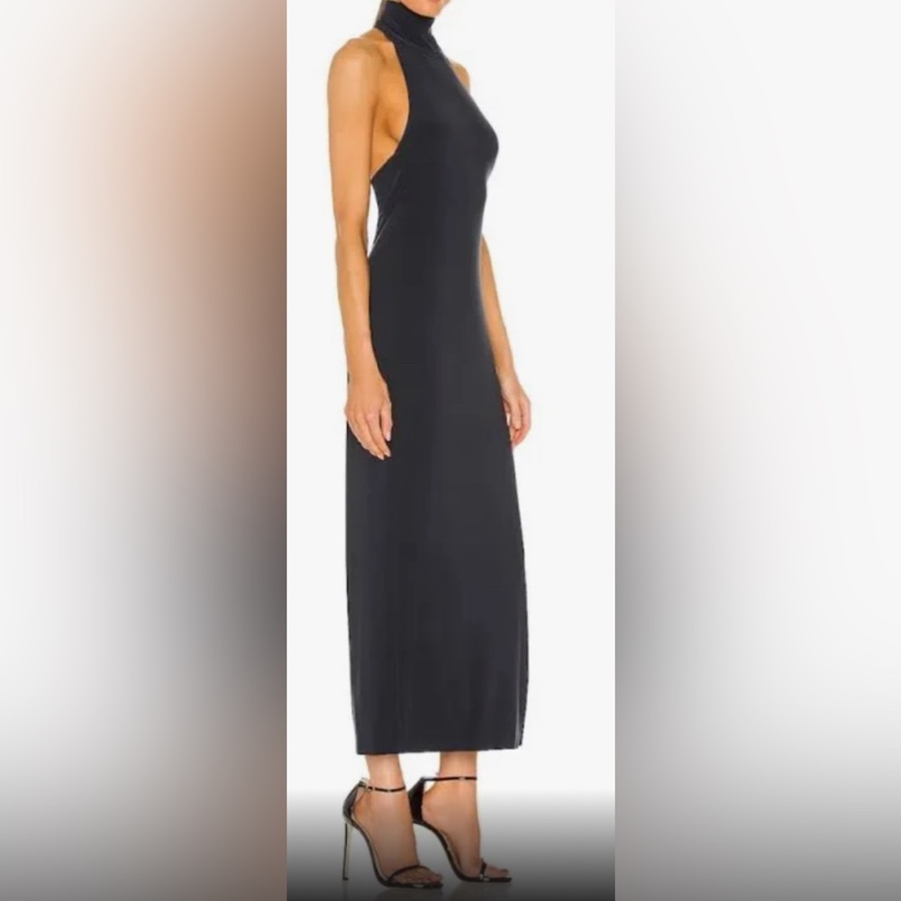 Revolve Turtleneck Side Slit Gown | Color: Black | Size: M |